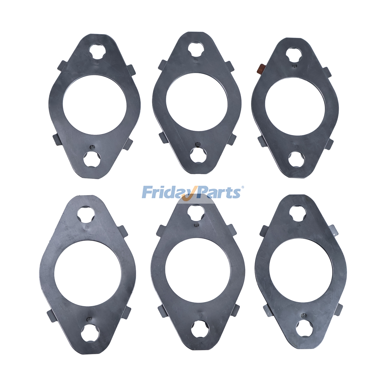 6 Pcs Exhaust Manifold Gasket 3946275 3955339 5447591 5266422 for Cummins Engine 6B5.9 ISB5.9 QSB5.9 ISB6.7 B6.7 6C8.3 B3.3 QSM11 L9 M11 ISL9 Dodge 5.9L 6.7L