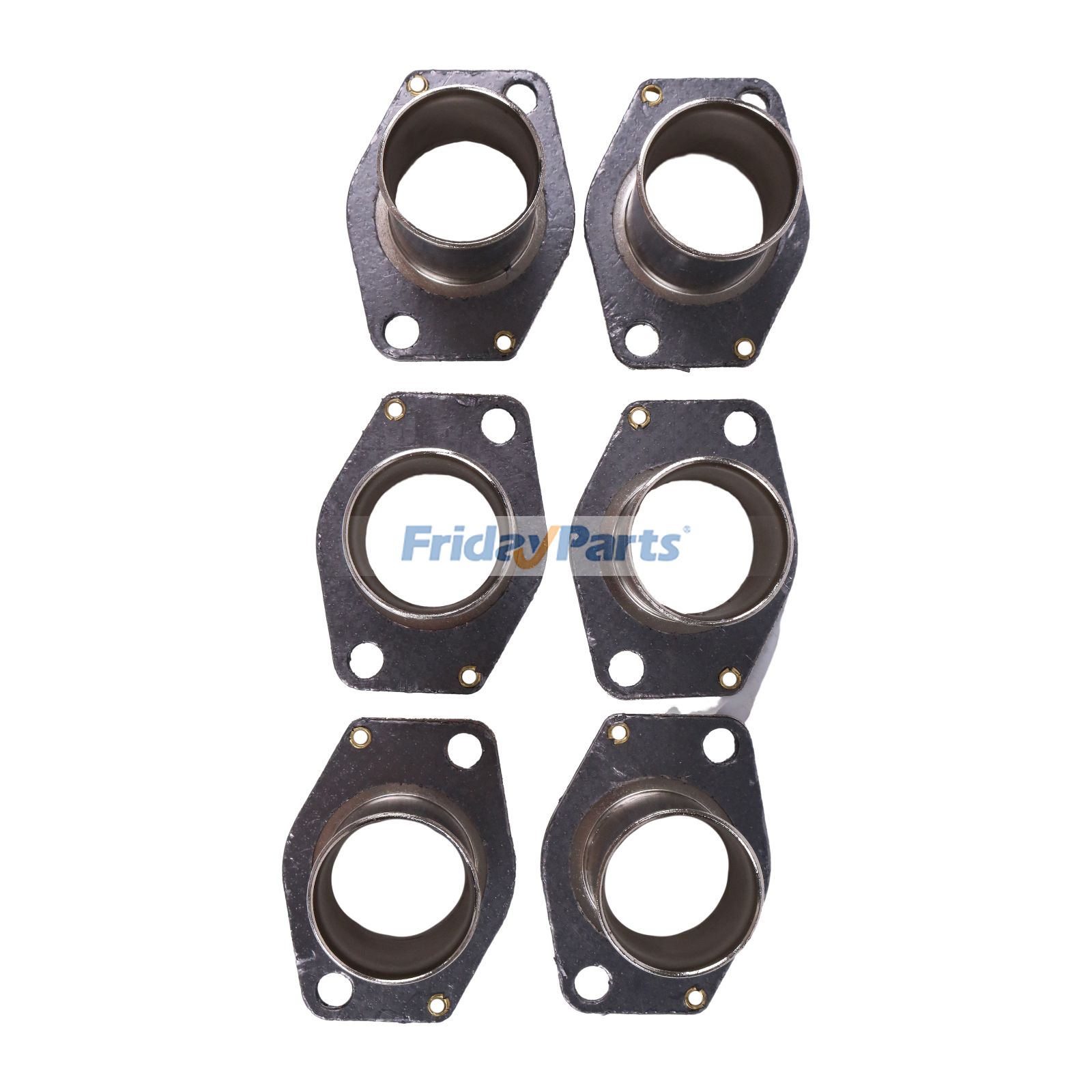 6 Pcs Exhaust Manifold Sleeve for Engine,Excavator,Generator,Loader,Tractor,Truck,Other Construction Equipment