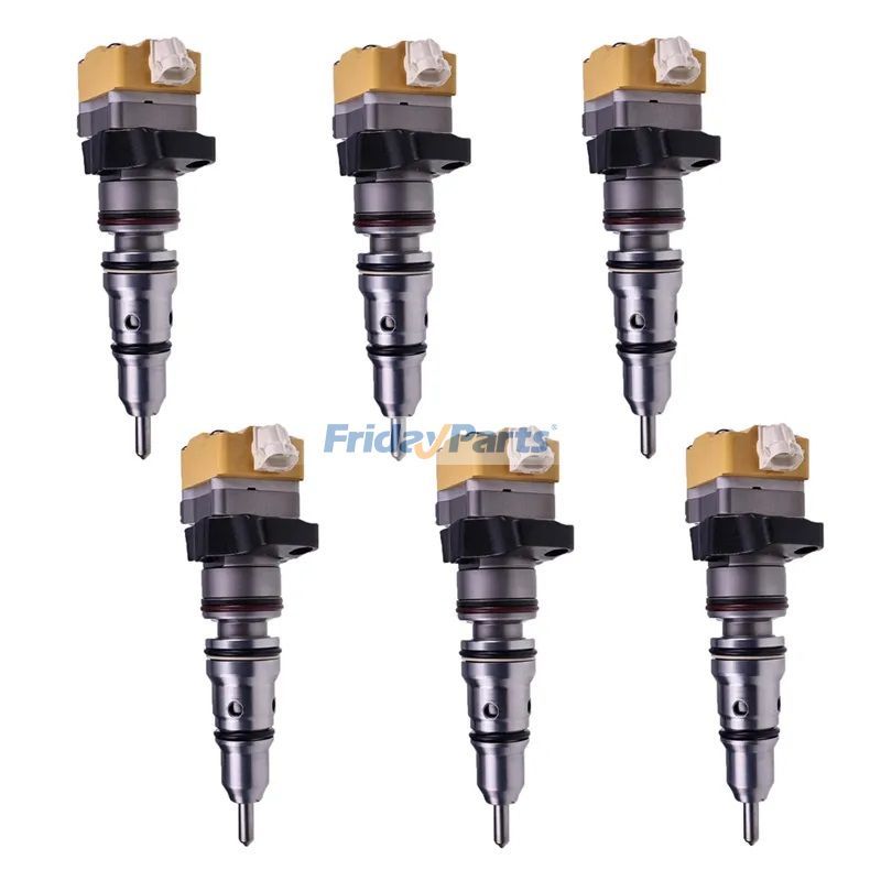 6 Pcs Fuel Injector 10R-9237 10R-1257 for Caterpillar CAT Engine 3126B 3126E Loader 938G II 953C 963C