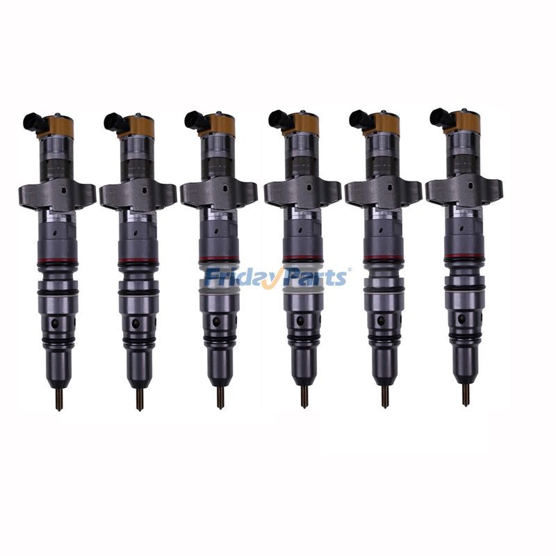 6 Pcs Fuel Injector 268-1836 295-1412 for Caterpillar CAT Engine C7 Forwarder 584 584HD