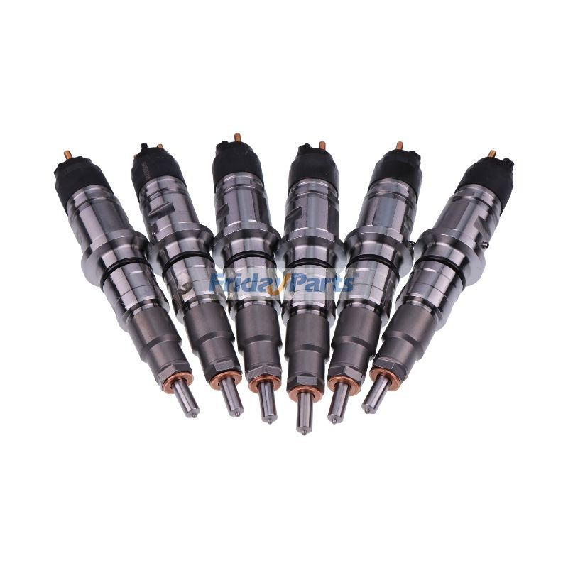 FridayParts 6 Stück Einspritzdüsen New Holland IVECO F4HE9687 125 140