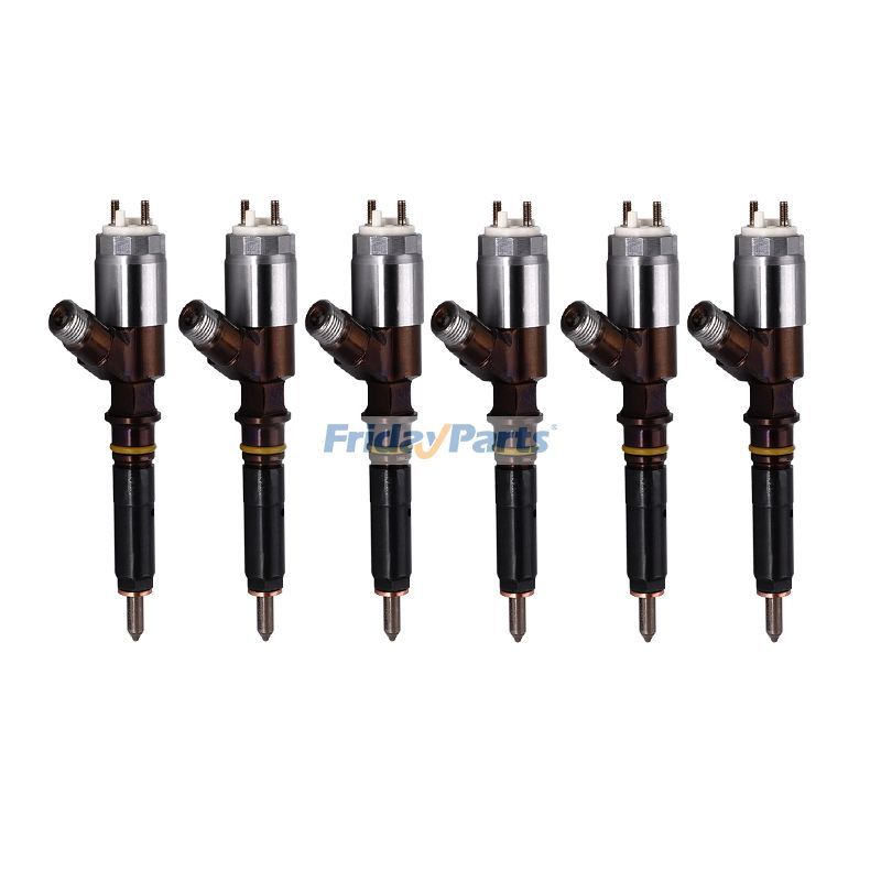 6 Pcs Fuel Injector 321-0990 for Caterpillar CAT Engine C6.6 Wheel Tractor 613G