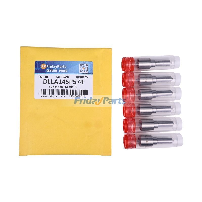 6 Pcs Fuel Injector Nozzle DLLA145P574 for Cummins Engine 6B 6BT 6BTA 5.9L Hyundai Excavator R210-3