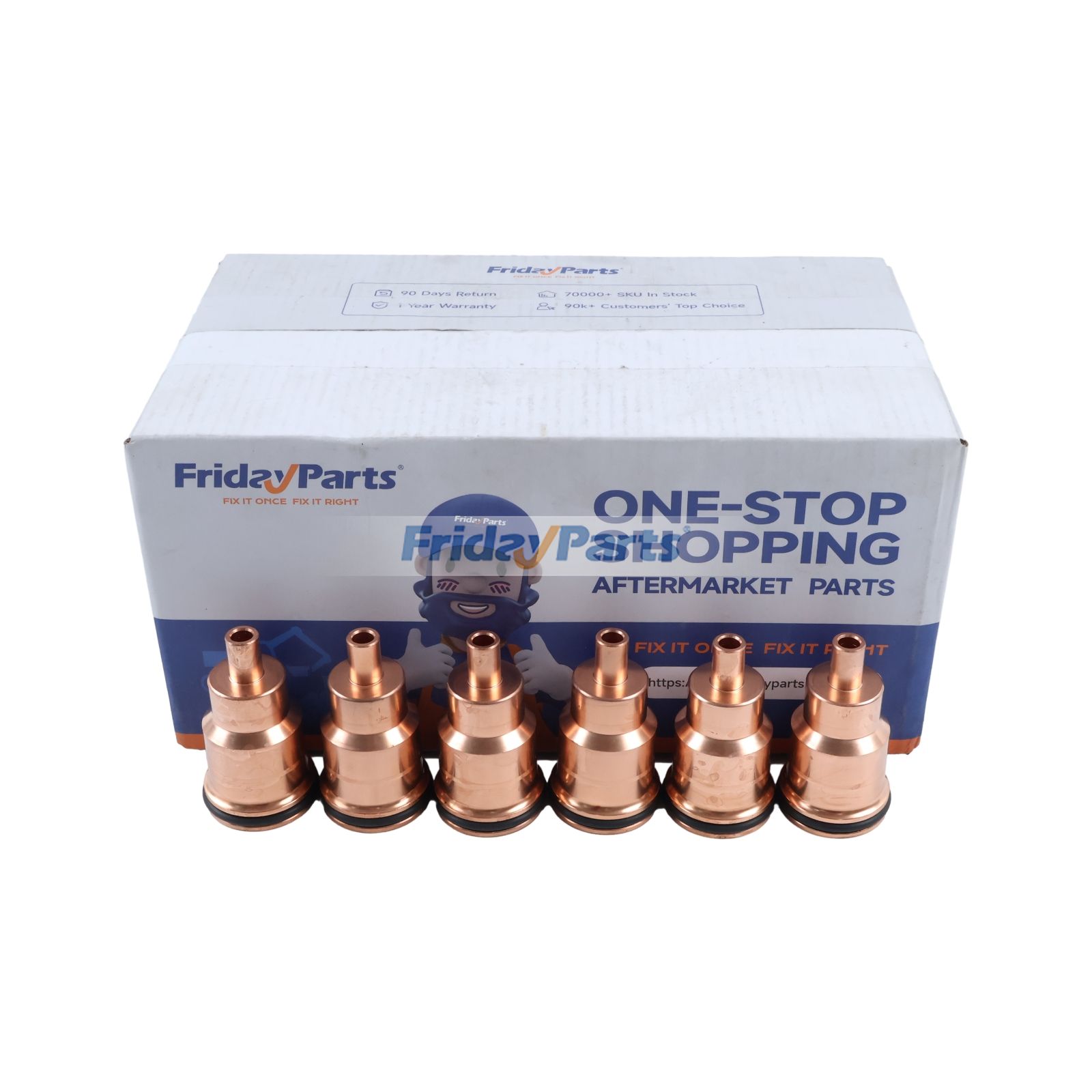 6 piezas de manguito de inyector de combustible 85104134 para motor Volvo D9 D9B D12D TAD1150VE D13A excavadora EC330B EC360C para Excavadora,Pala cargadora