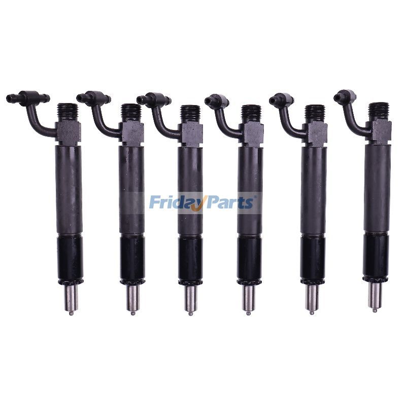 6 PCS Fuel Injector With Nozzle 1817016C91 781777 for Navistar Engine DT466C
