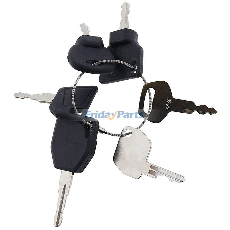 FridayParts 6 Stück Zündschlüssel New Holland Terex Ford CASE Heavy Equipment