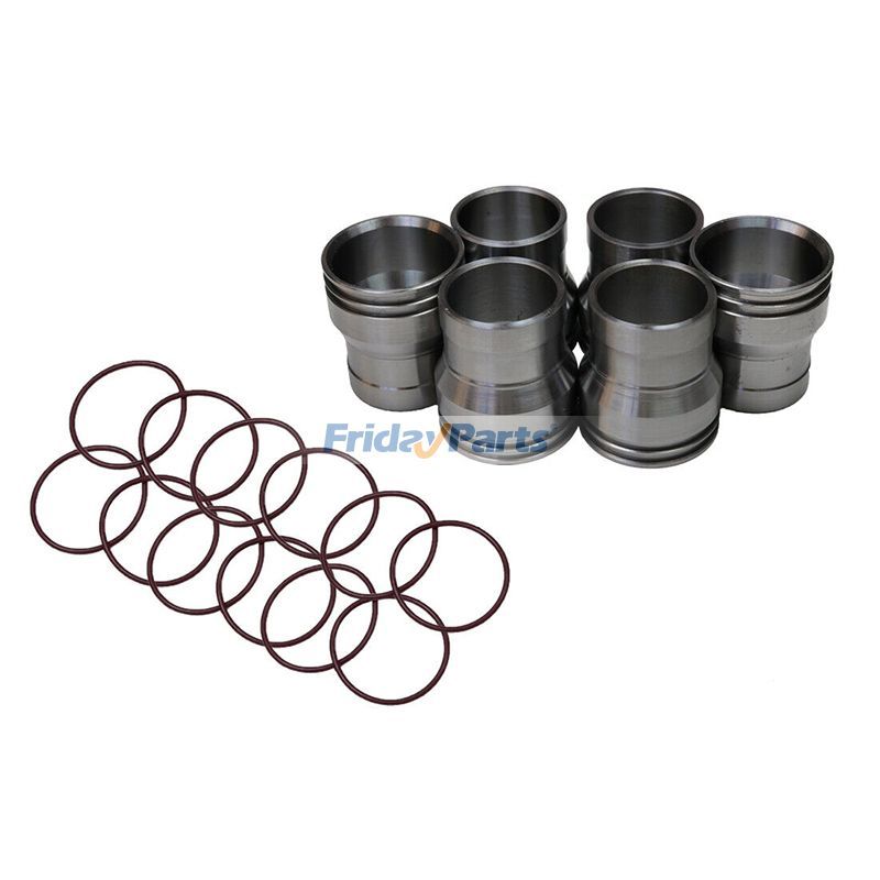 Lot de 6 manchons d'injecteur avec joint torique 227-2911 pour moteur Caterpillar CAT C15 C7 3126 3126E 3126B Excavatrice 322C 325C 325CL