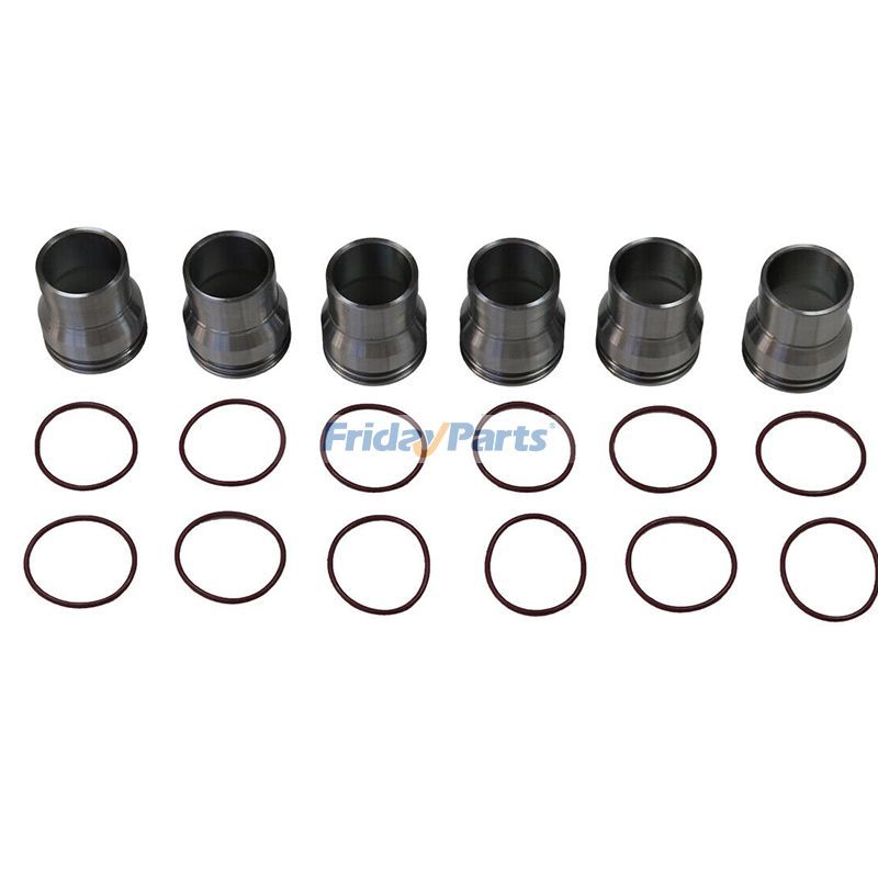 Lot de 6 manchons d'injecteur avec joint torique 2 erpillar CAT C15Lpour Pelle