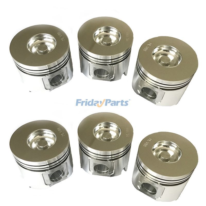Lot de 6 pistons 65.02501-0418 pour excavatrice Doosan 155LC-V 230LC-V 175LC-V 140W-V 210W-V
