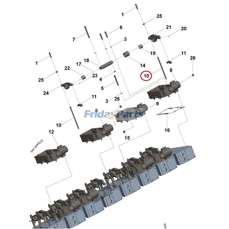 6 PCS Push Rod QSQSQSQSK60 QSNT14 M11 for Engine