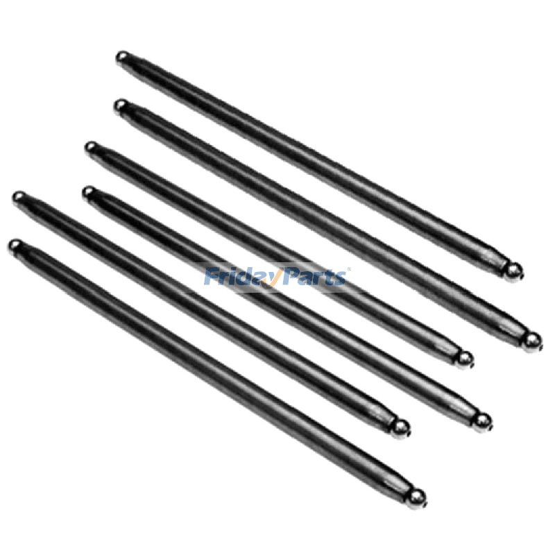 6Pcs Push Rod MM433307 VAMM433307 for Mitsubishi L3E Engine Komatsu Doosan Daewoo SOLAR015PLUS SOLAR018-VT Kobelco 17SR-3 SK17SR-3 New Holland E18SR CASE CX17B Excavator