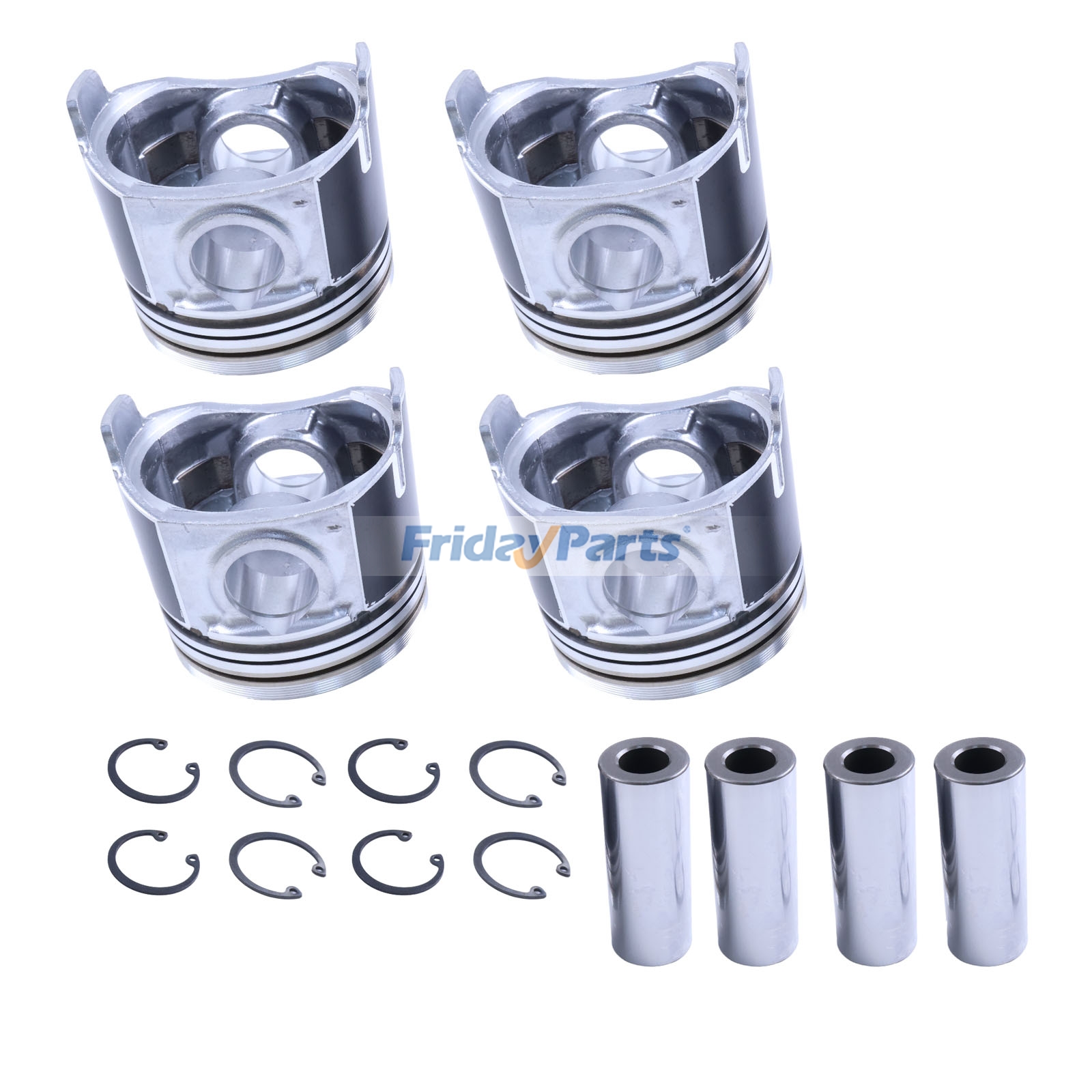 Kit de pistón de 4 piezas 1J701-21112 para motor Kubota V2607