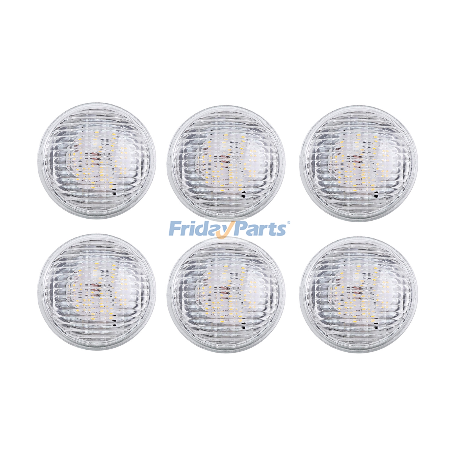 6 Pieces 12V 10W 3000K PAR36 LED Landscape Bulb for Tractors RVs Utility Vehicles Snowblowers