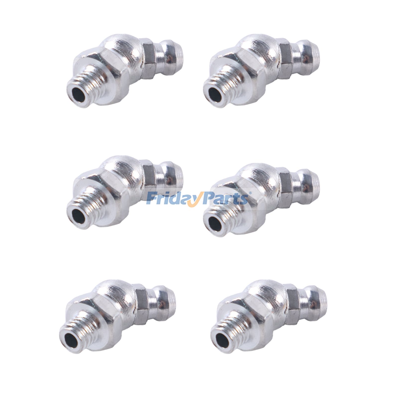 6 Pieces 45 Degree Steer Axle Grease Fitting 86456-76002-71 for Toyota Forklift 02-2FDC30 42-FG23 5FG18 02-5FG28 02-6FD28 52-8FDJF35