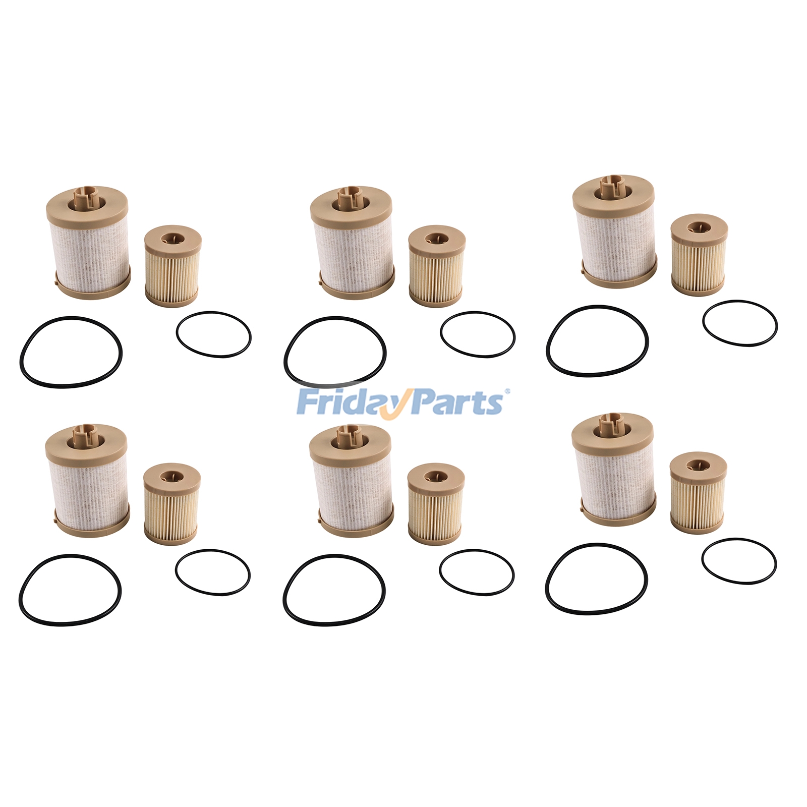 6 filtros de combustible FD4616 3C3Z-9N184-CA para Ford Super Duty 6.0L Powerstroke (2003-2007) para Motor,Camión,Vehículo