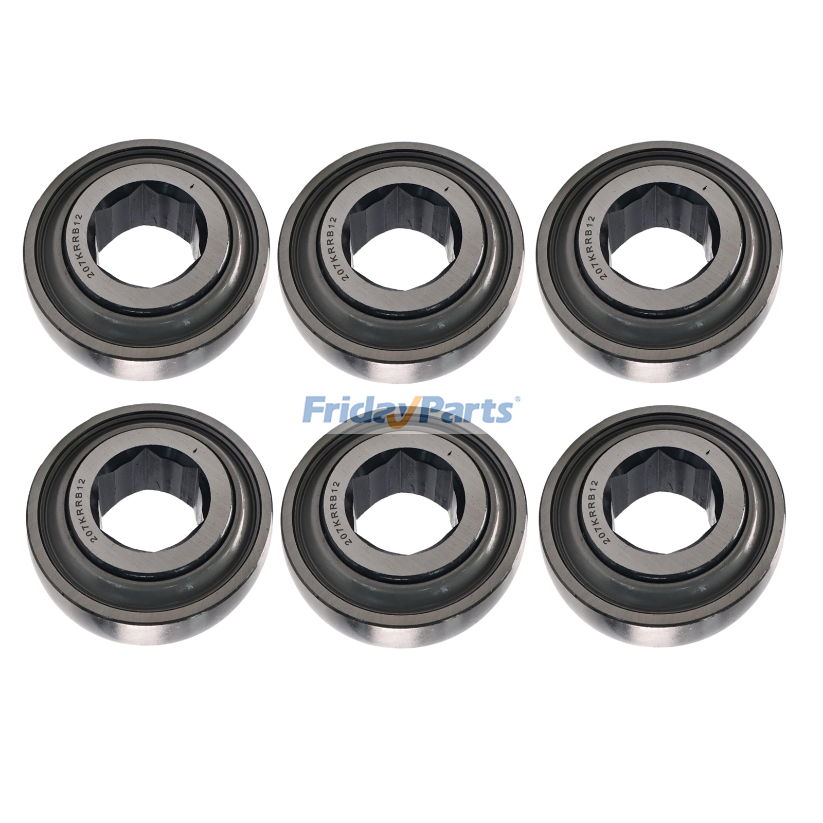 6 piezas de rodamientos de bolas 207KRRB12 JD9488 AN102010 HPC102GPE para motores John Deere 6068 6081 Cosechadora 3940 3960 4300 5440 5460 5730 5830 para Motor,Cosechadora,Cortacésped,Tractor,Otros