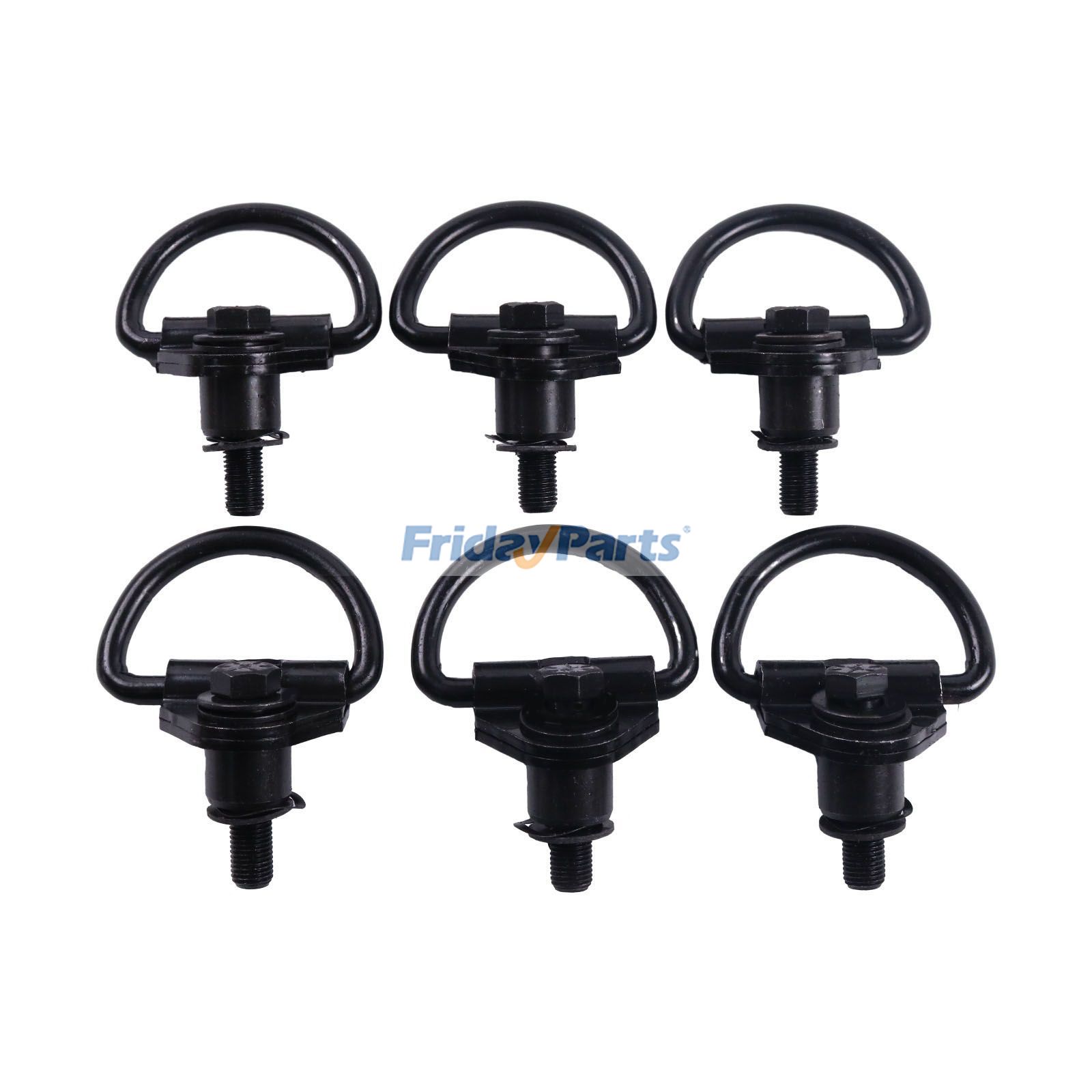 6 Stück schwarzer Stahl-Hinterfracht-D-Haken BK21V550A74AD V550A74-AD für Ford Transit 150 250 350 350 015-2024