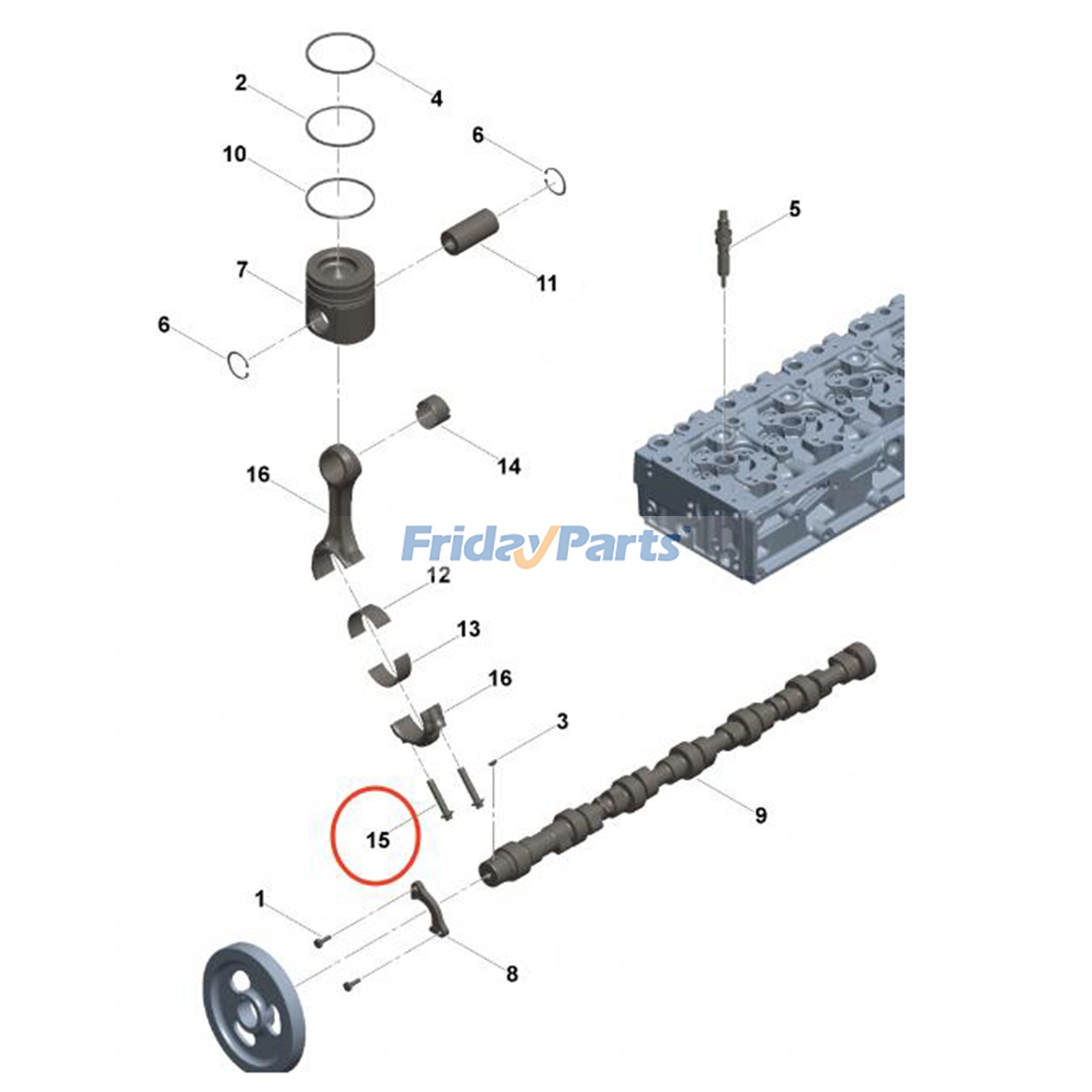 Connecting Rod Bolt for Engine,Excavator,Forklift,Loader