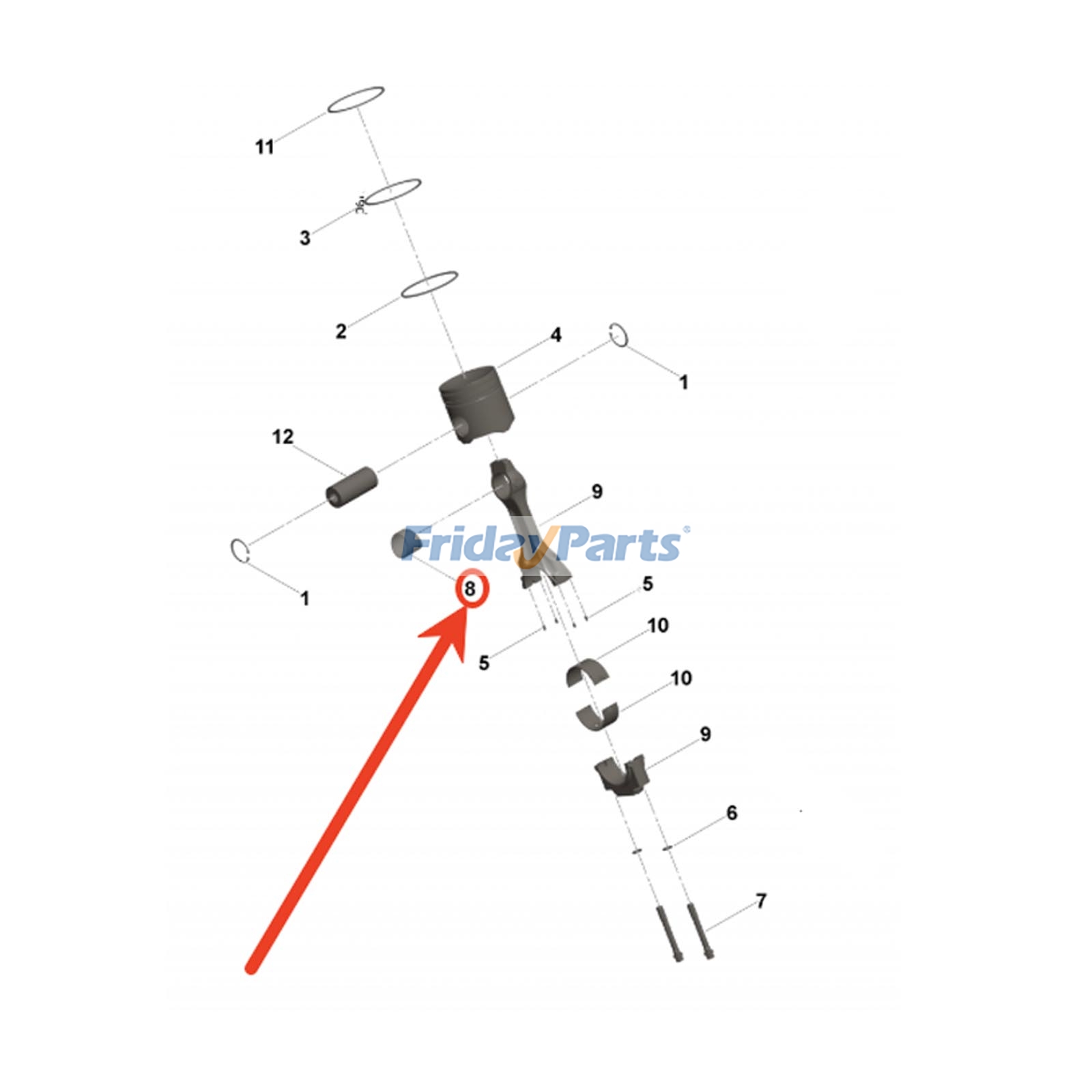 6 Pieces Connecting Rod Bushing 3043909 for Cummins Engine GTA38 QSK19 QSK38 QSK50 QSK60 KTA19 KTA38 G5.9 G50 ISC for less