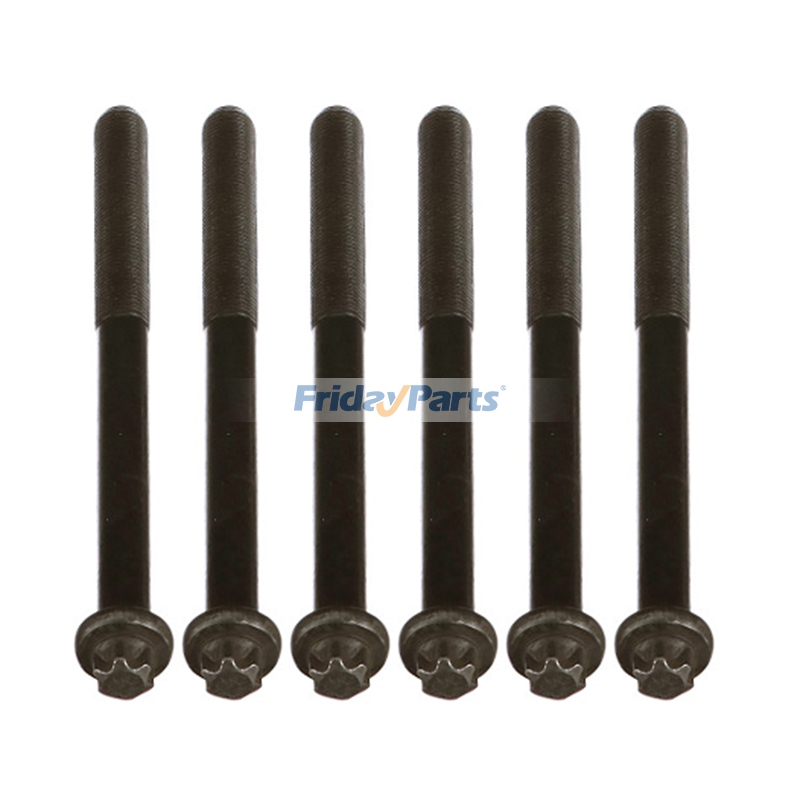 6 tornillos de culata 504081521 para motor FPT/Iveco F5CE5454, cargadora New Holland C227. Calidad premium con 3 años de garantía. para Motor,Pala cargadora,Tractor