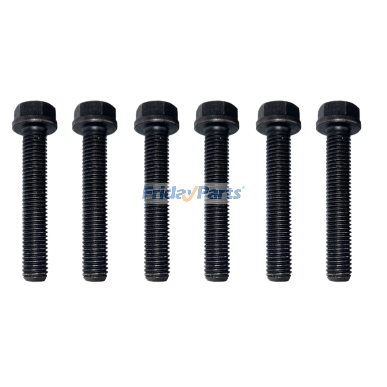 6 Pieces Cylinder Head Bolt 6150-81-9160 for Komatsu Engine 6D125 S6D125 SA6D125 SA6D117 Excavator PC400LC-5 Loader WA470-3 WA500-1L