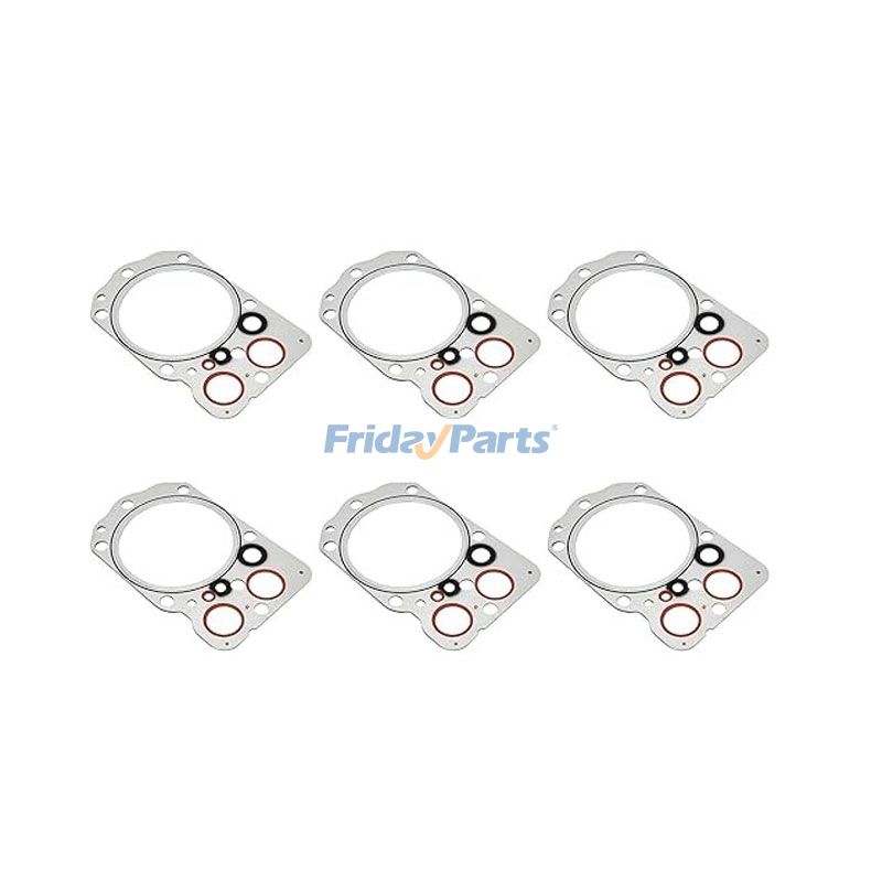 6 Pieces Cylinder Head Gasket ME061574 for Mitsubishi Engine 6D22 Hyundai Forklift HC25E
