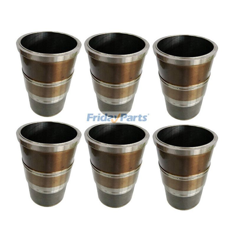 6 Pieces Cylinder Liner 190-3562 for Caterpillar CAT C9 Engine 330C 336D 627G 637G 973D D6R Series II
