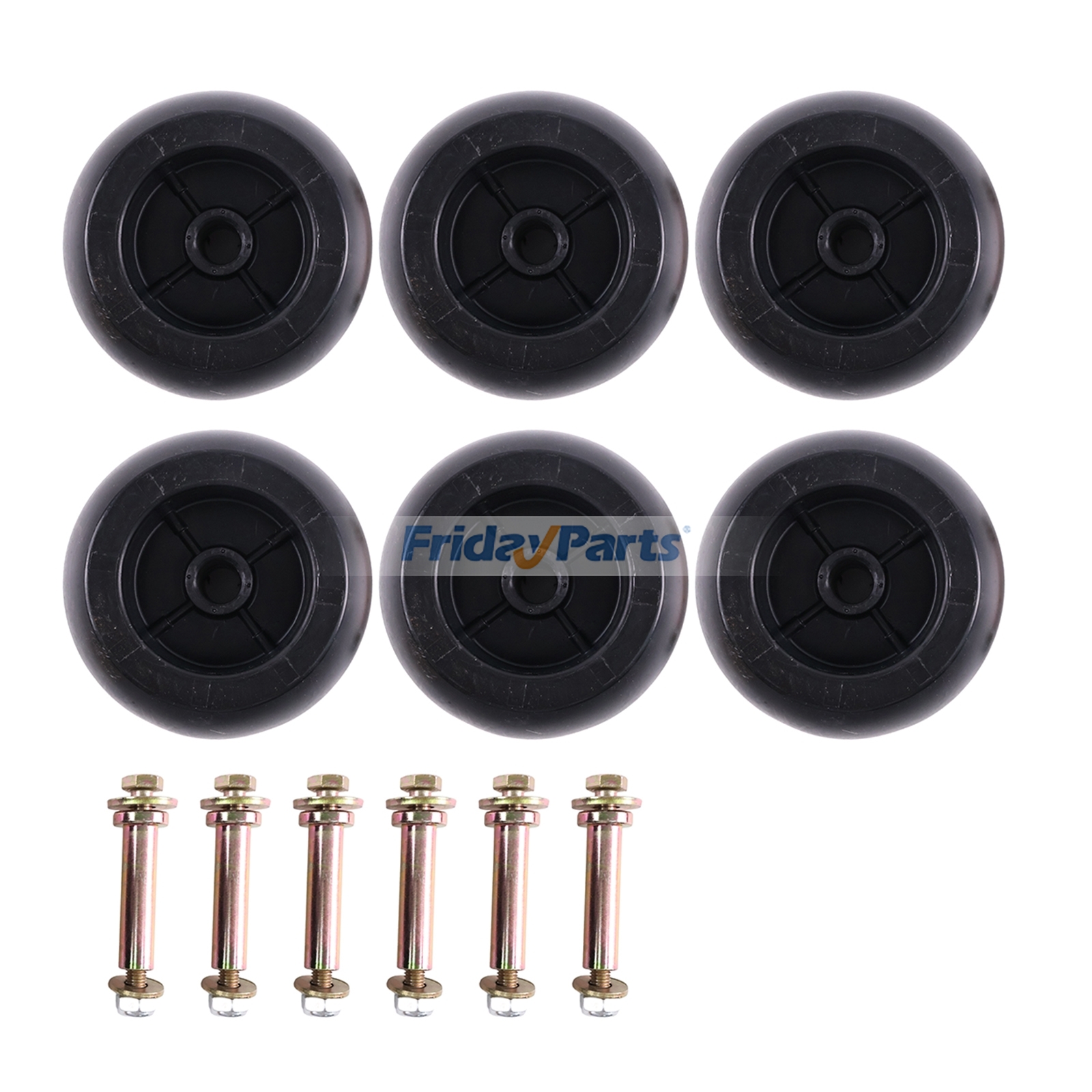 6 Pieces Deck Wheel & Hardware 103-8415 109-2098 for Exmark Mower Lazer Z EFI Pioneer Turf Tracer Series