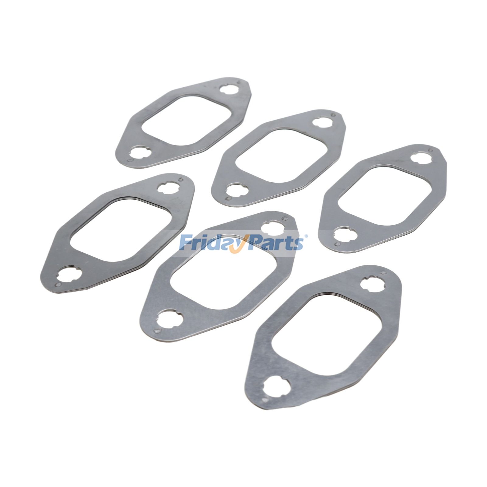 6 Pieces Exhaust Manifold Gasket 3905443 for Cummins Engine 6B5.9 B4.5 G5.9 ISB ISC NH 855 QSB4.5 Volvo Excavator EC140