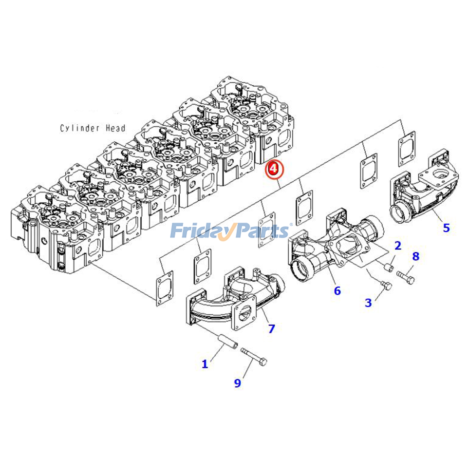 Exhaust Manifold Gasket for Engine,Loader,Off-Road Truck