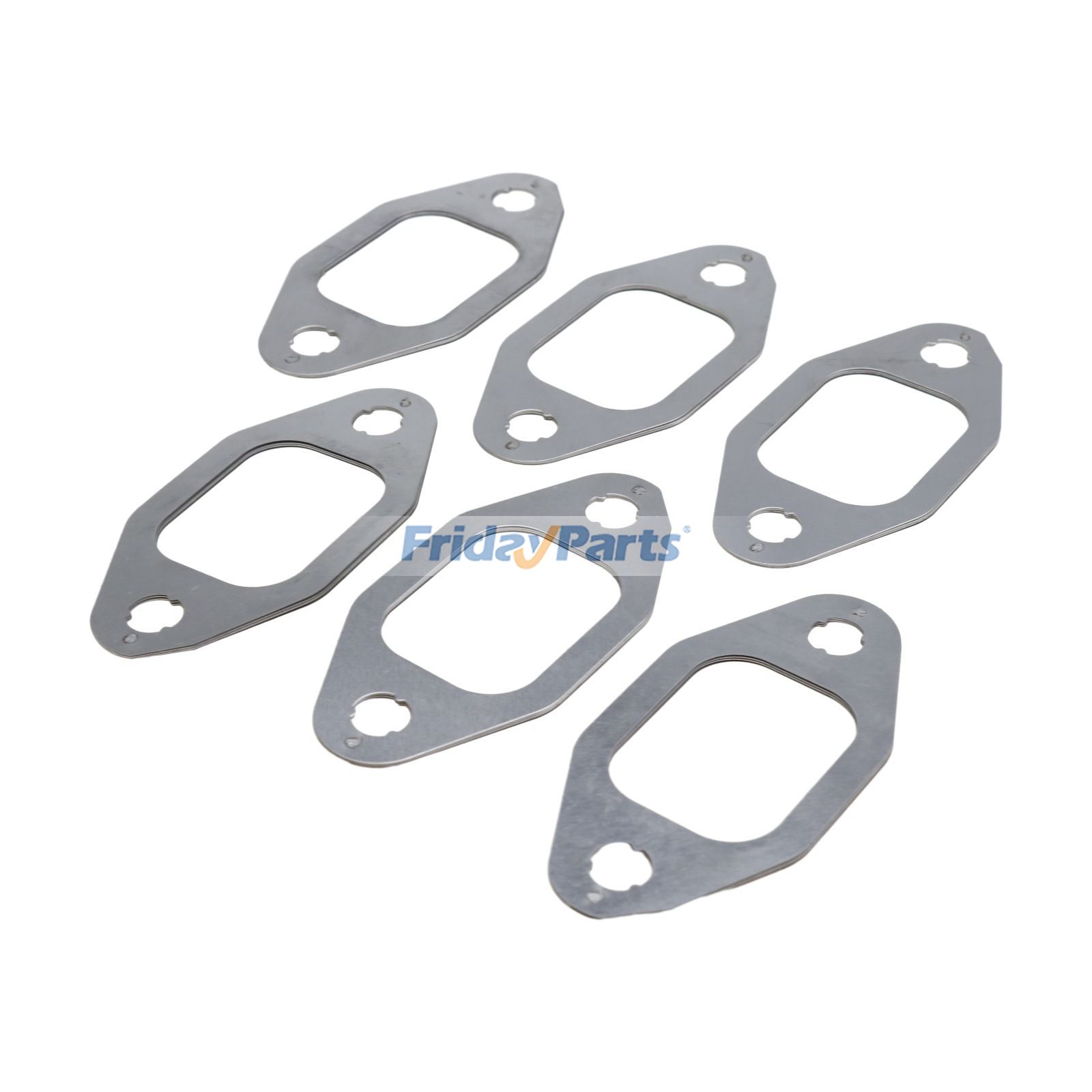6 Pieces Exhaust Manifold Gasket J905443 J927154 for CASE 580M 1845C 621D 75XT 586G MX135 MX170 5220 1150G 1640 SPX3185 4391TA 570LXT 40XT