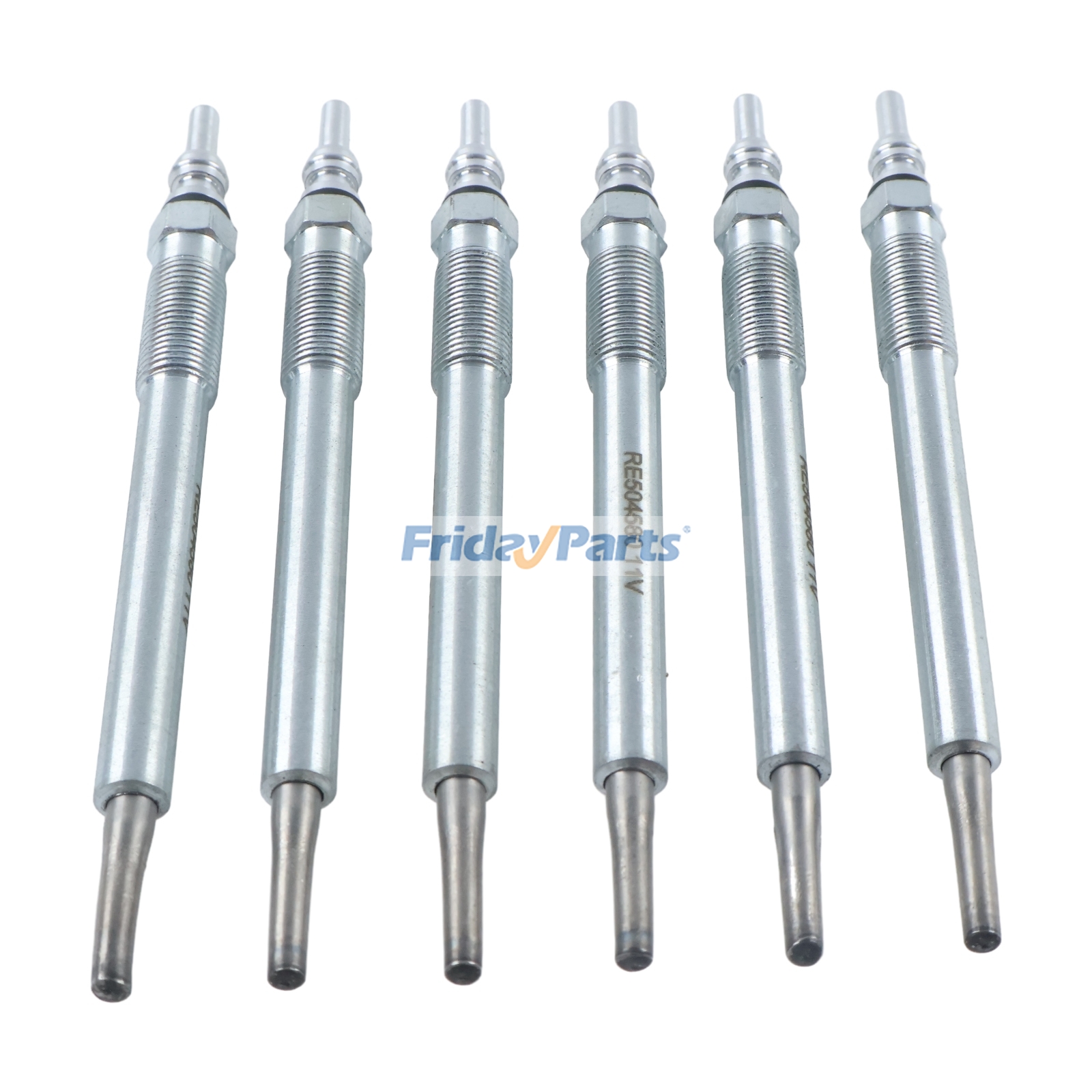 Lot de 6 bougies de préchauffage pour injection de carburant RE504580, compatibles avec les moteurs John Deere suivants : tracteurs 3029, 4045, 6068, 6081, 6320, 6420, 6820, 7220, 7720, 7920 et moissonneuses-batteuses 9550, 9540WTS, 9560 et 9580.pourPour JOHN DEERE