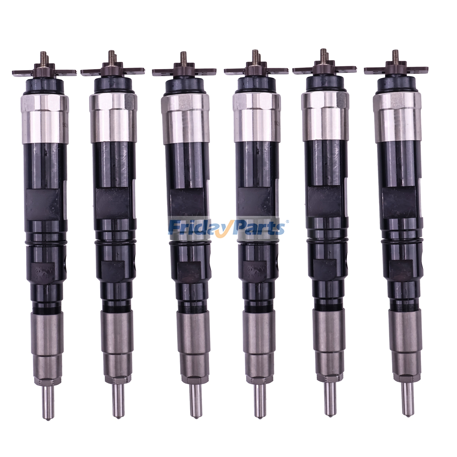 6 Pieces Fuel Injector 095000-5200 RE518724 RE524363 SE501938 for John Deere Engine 6081 8.1L Loader 644H 644J 724J