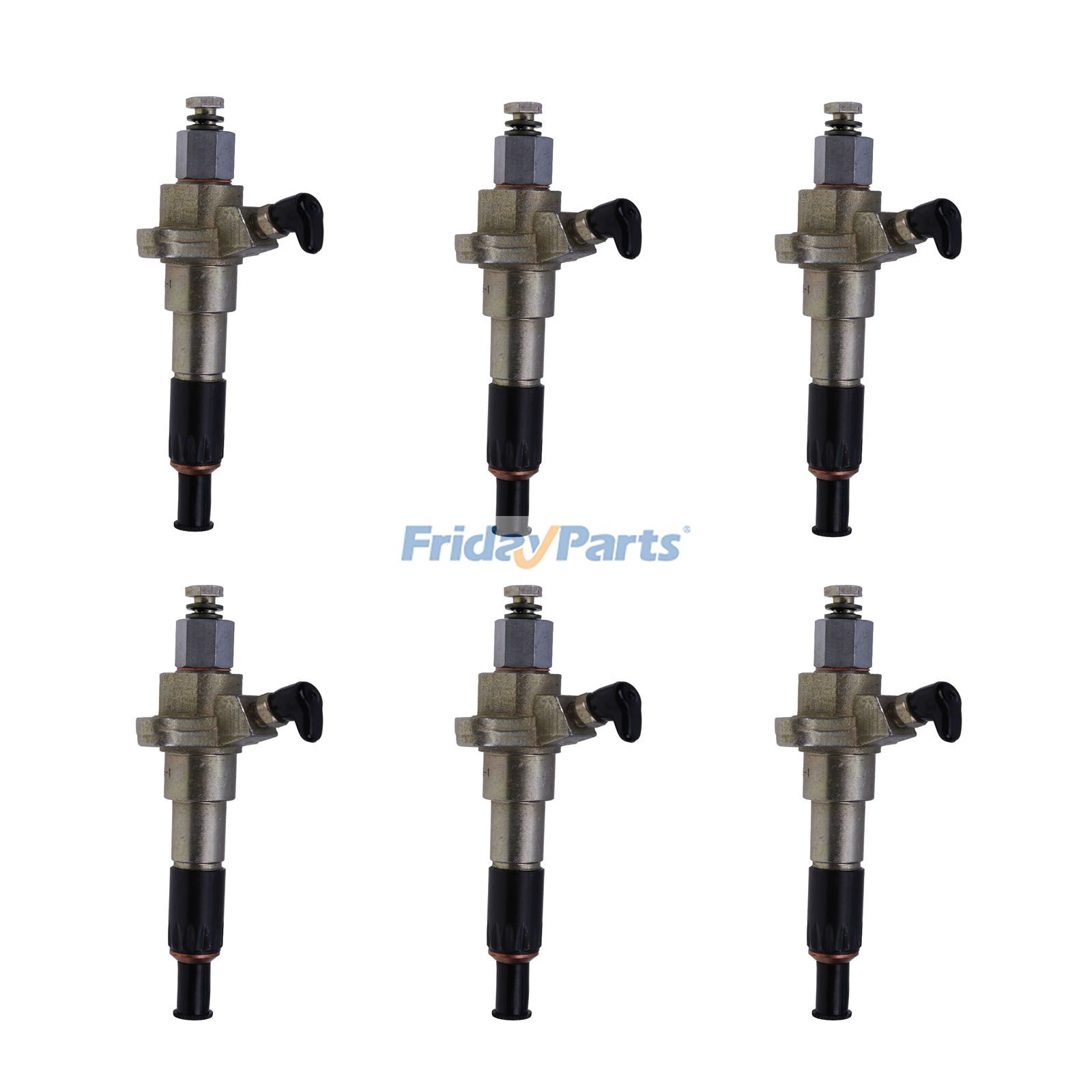 6 Stück Kraftstoffeinspritzdüsen 1-15300169-1 105100-6911 für Isuzu-Motor 6BD1 6BG1 4BG1 Hitachi-Bagger ZX200 EX200-5