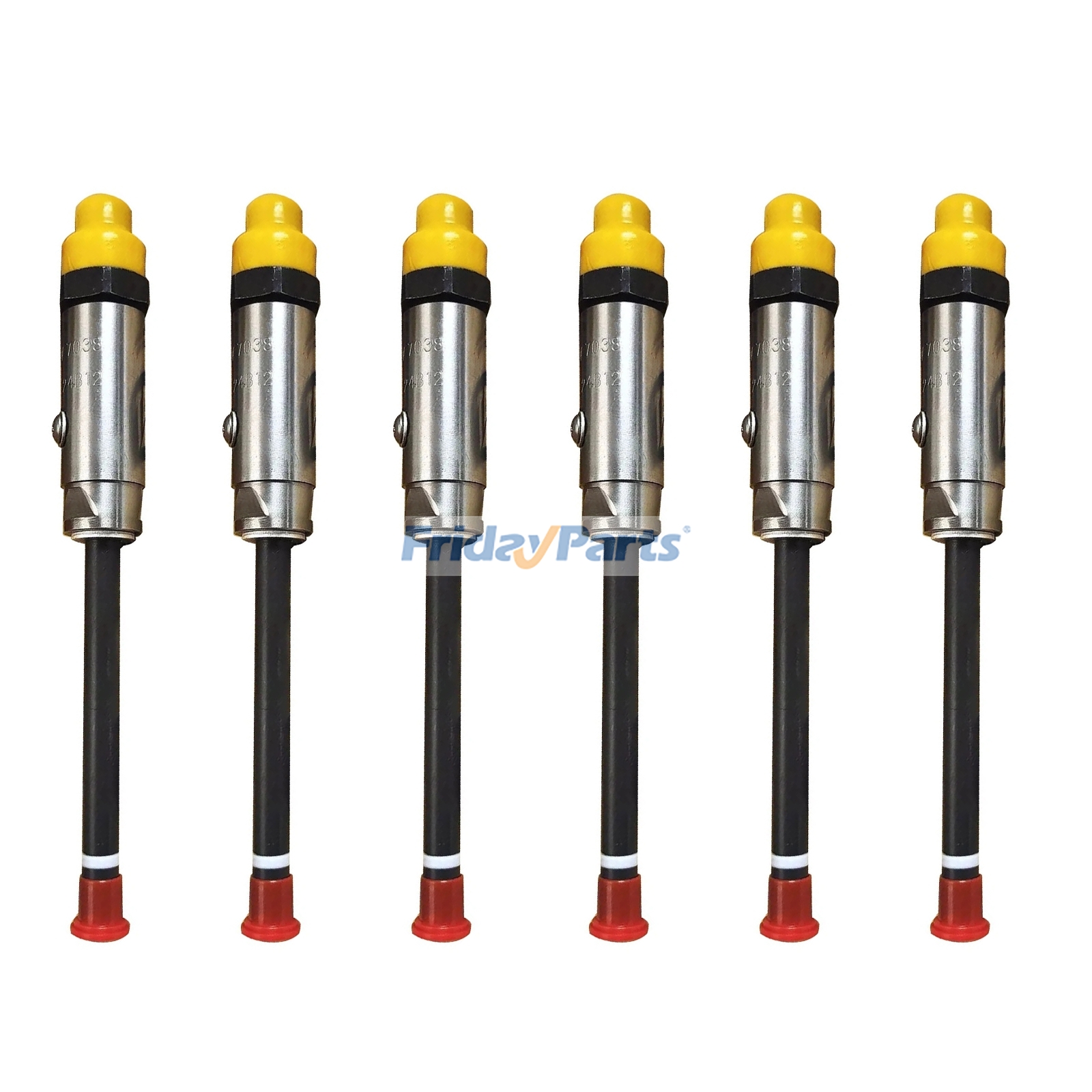 6 Pieces Fuel Injector 170-5187 for Caterpillar CAT Engine 3306 Motor Grader 12G 12H 140G 140H Dozer D6H D6R D6G2