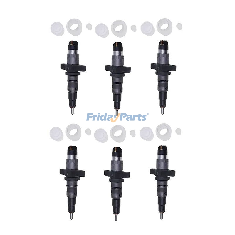 6 Pieces Fuel Injector 2830957 for CASE Loader 721D Dozer 1150K Tractor MXU110 MXU125 MXU135 Maxxum 115 125 140