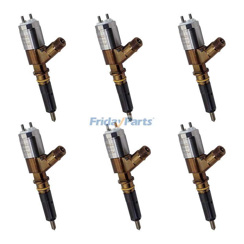 6 piezas de inyector de combustible 321-0955 282-0455 282-0455 para motor Caterpillar CAT C6.6 C4.4 excavadora 320DGC 320DL 323DL