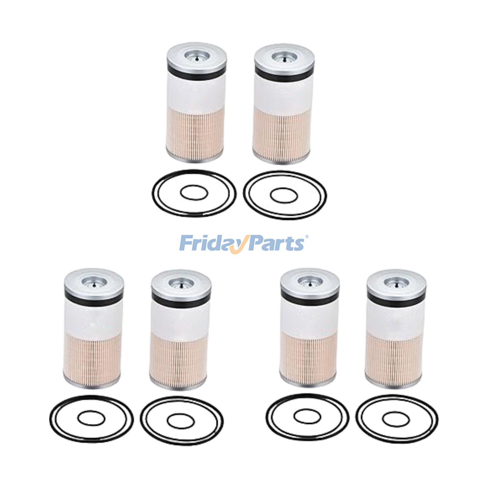 6 Pieces Fuel Water Separator FS19728 for Cummins ISX ISM ISL SL9 ISX12 ISX15 X15 Paccar MX13 Engine