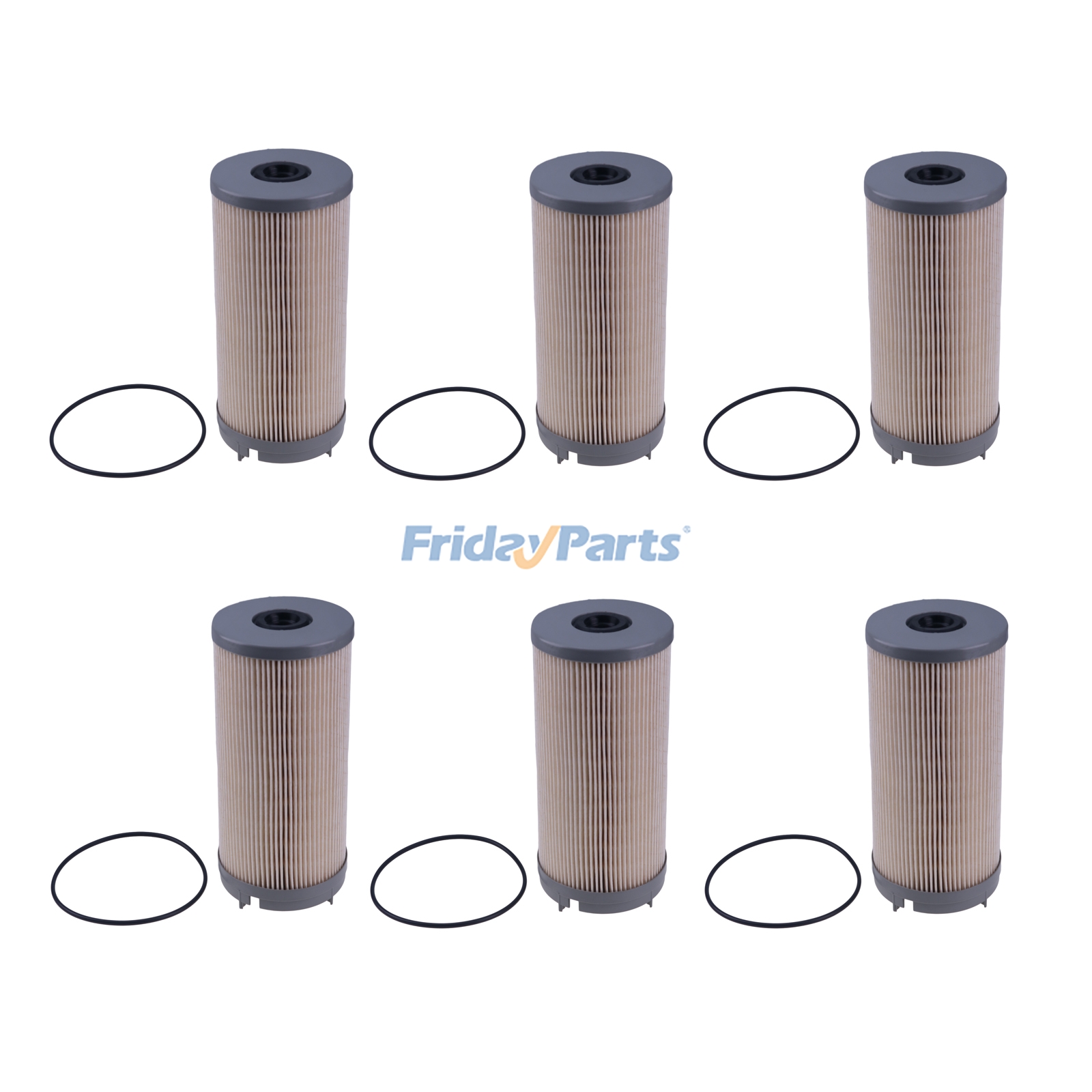 6 Stück Kraftstoff-Wasserabscheider K37-1004 für Paccar MX-13 Motor Kenworth T660 T680 T700 T800 T880 W900 Peterbilt 365 384 386 388 389 567 579 LKW