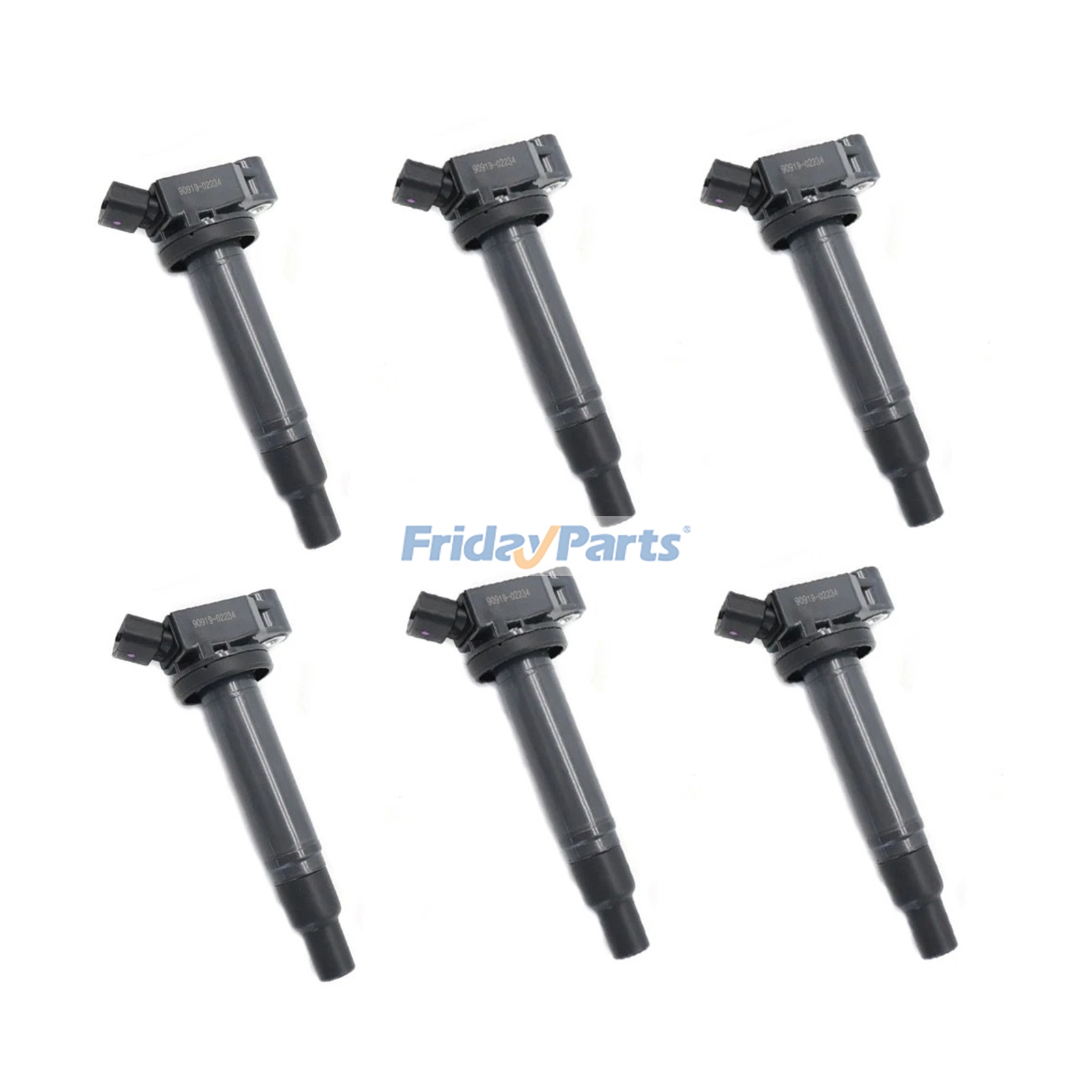 Bobines d'allumage (6 pièces) 88921393 90080-19016 pour Toyota Avalon, Camry, Highlander et Sienna (2000-2007) V6 3.0L et 3.3L