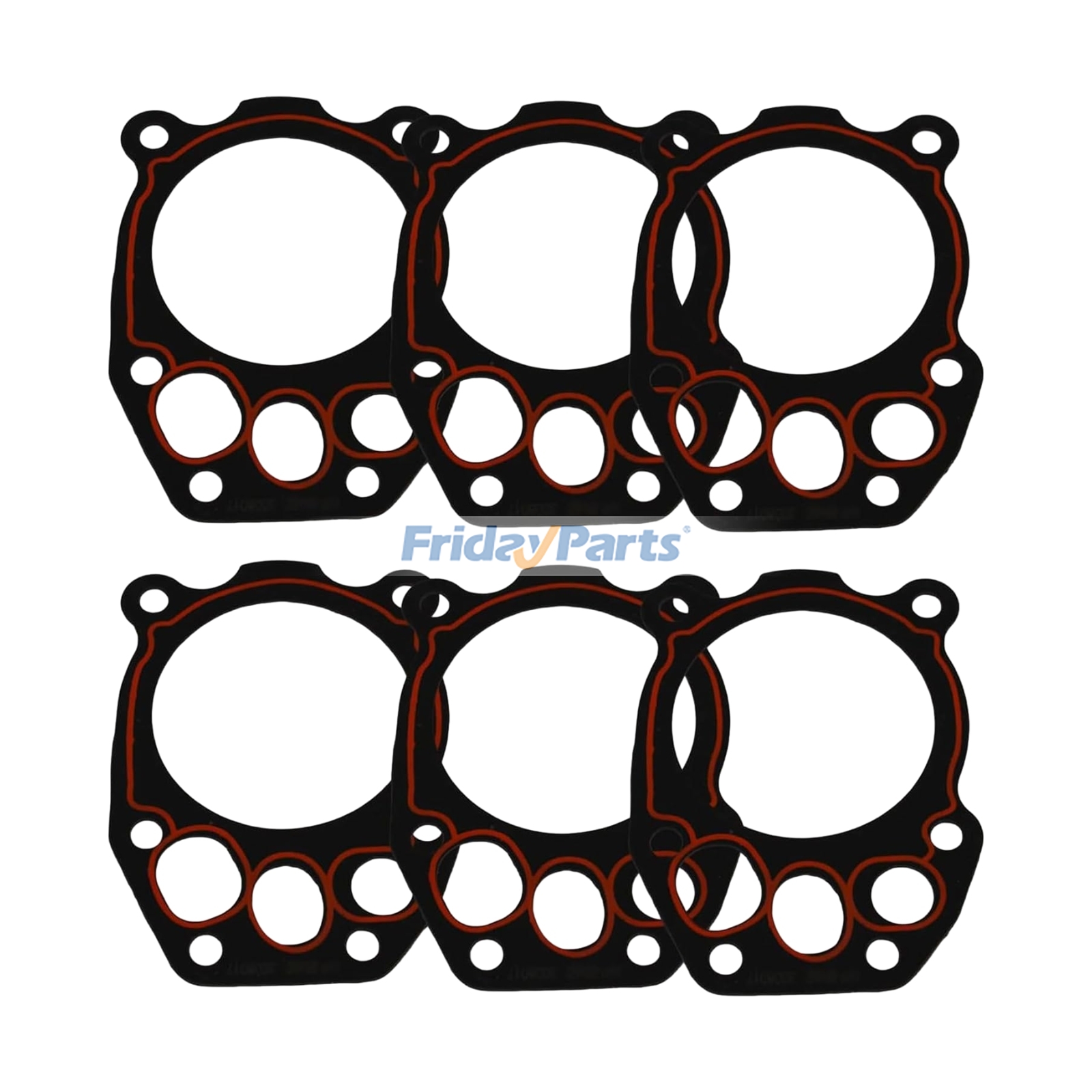 6 Pieces Oil Cooler Support Gasket 3008017 for Cummins Engine 855 GTA855 K19 K38 N14 NTA855A QSK50 QSNT14