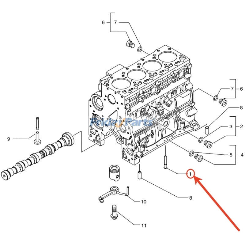 Piston Cooling Plug for Dozer,Engine,Loader