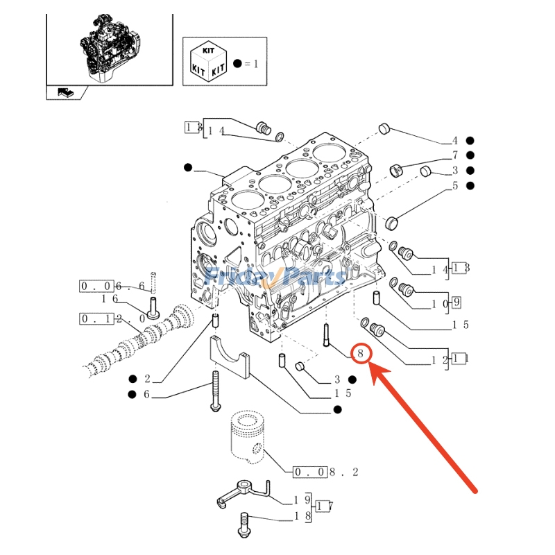 Piston Cooling Plug for Engine,Excavator