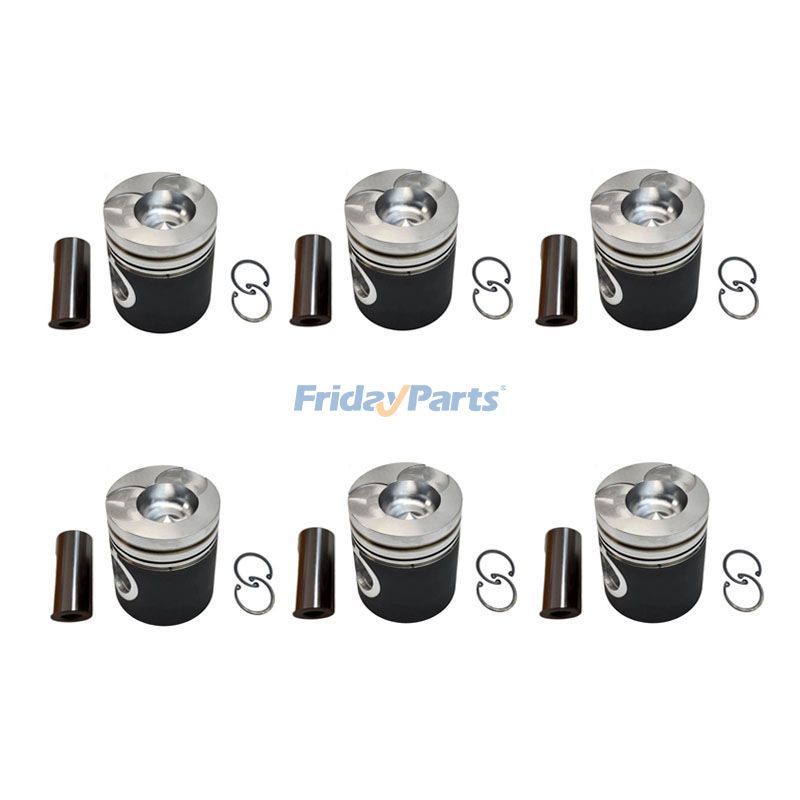 Kit de pistons 6 pièces 65.02501-0172 pour moteur Doosan Daewoo D1146, excavatrice 290LC-V 300LC-7A, chargeuse MEGA250-V DL250A