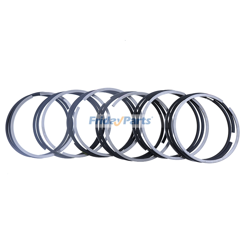 6 Pieces Piston Ring Kit 197-9354 for Caterpillar CAT Engine 3126C C7 Motor Grader 120H 135H Tractor TK371 TK381 Challenger 55 35 45 Harvester 570B 580B