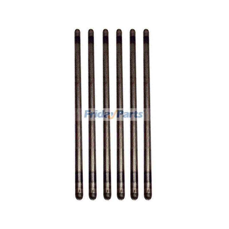 6 Pieces Push Rod 129350-14400 for Yanmar Engine 3T84HL 3T84HLE Tractor YM2010 YM2202 YM2402 YM2420