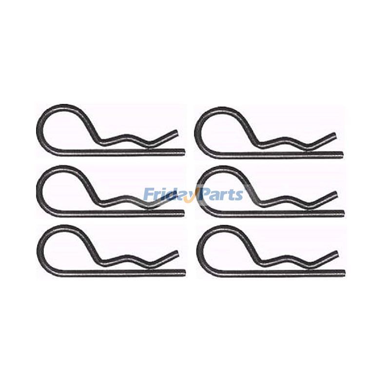 Clip à ressort de retenue 6 pièces 4939M 85902 pour tracteur Husqvarna EA 20 A Poulan PB 195 46 LT PP 1338