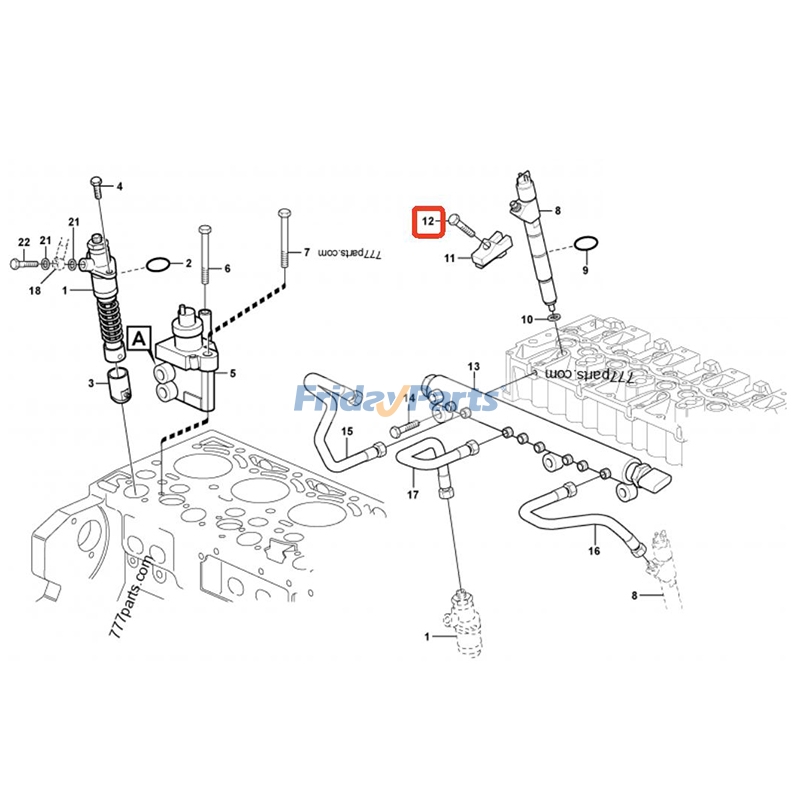 Tornillos de seis puntas (6 piezas, 20799719) para Volvo L90F, L120GZ, L70F, EC220D, EC300D, ECR235C, G900, SD110B Para VOLVO