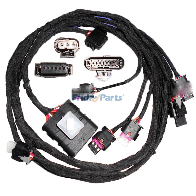 Arnés de cableado PDC para automóvil con cinta de acetato y conector de 6 pines