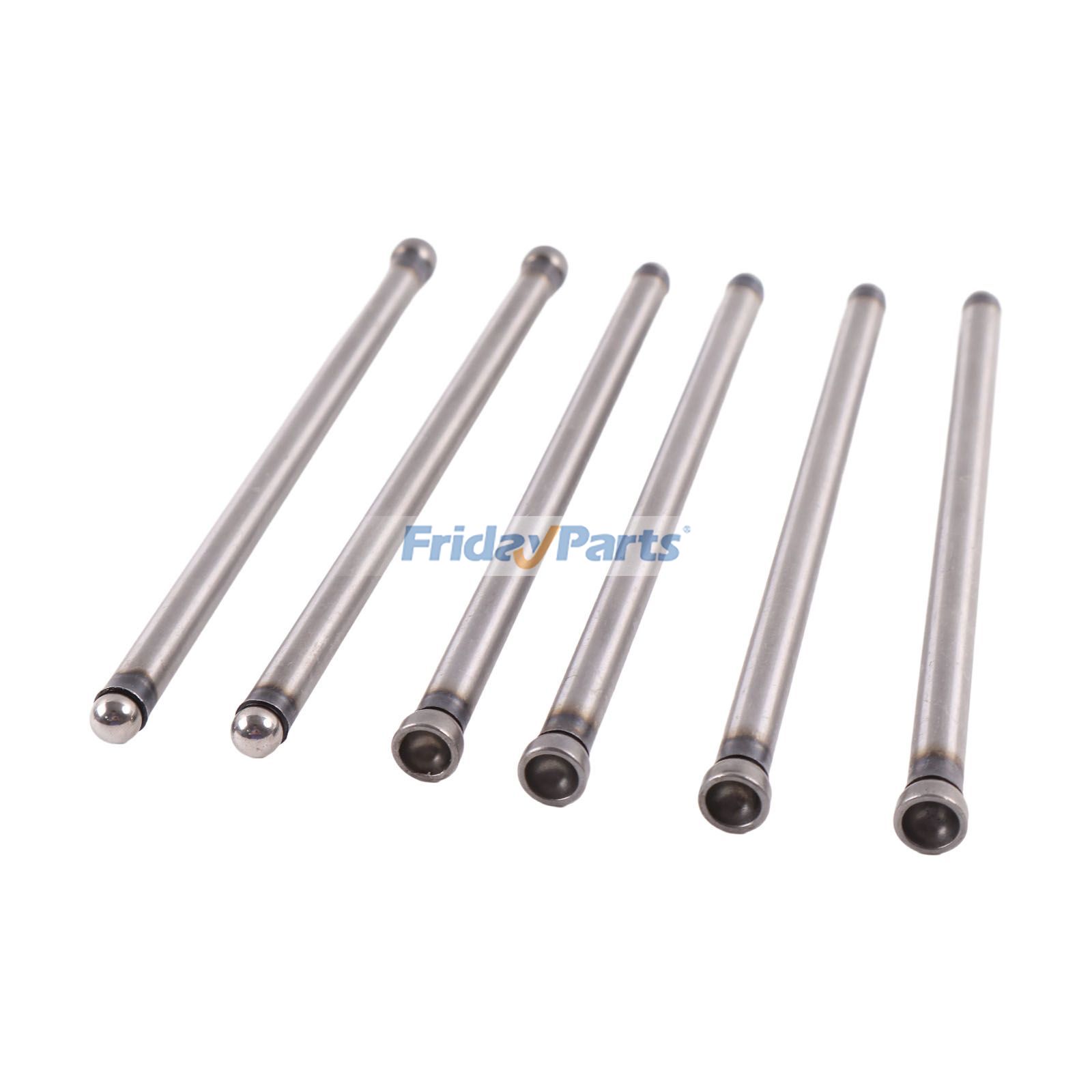 6 varillas de empuje 129150-14400 para Yanmar 3JH3Z 3JH30A 3TN75E 3TN82L 3TN84TL 3TNE84 3TNE88 de FridayParts